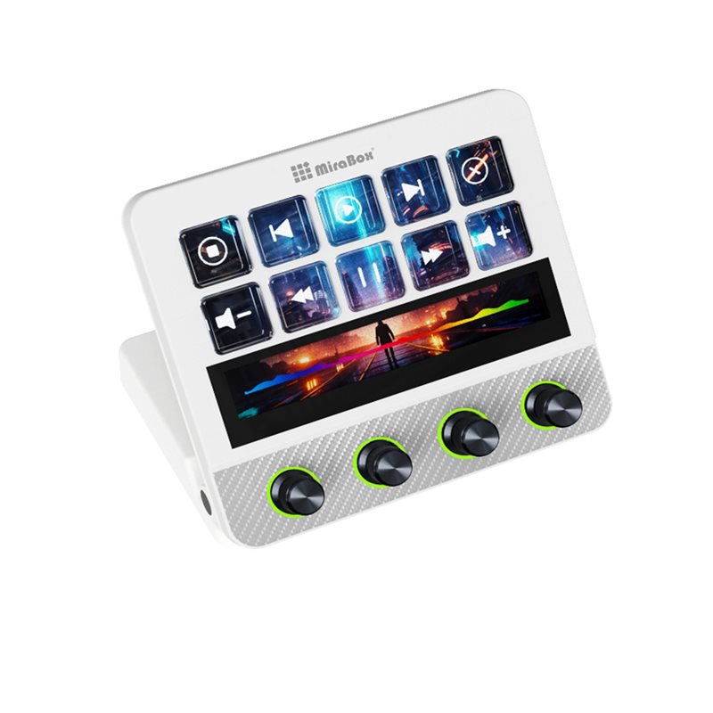 Elgato Stream Deck - Mirabox N4 Pro 1 ストリームデッキコントローラー 10個のプログラム可能なLCDキーと500以上のプラグイン搭載