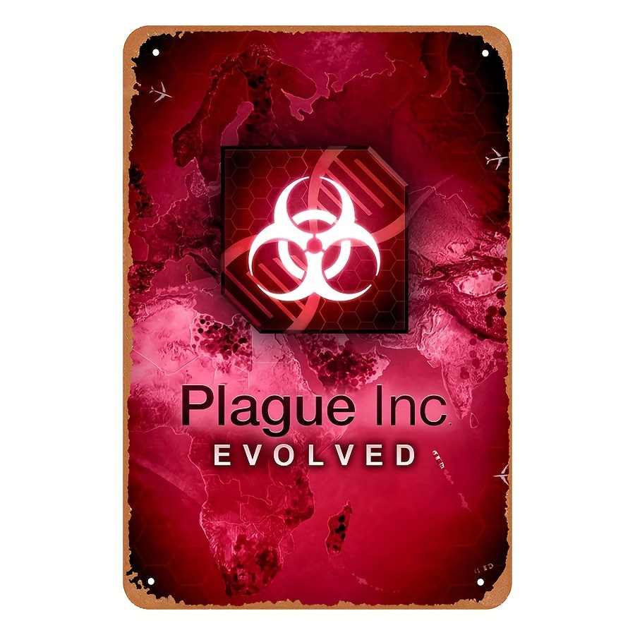 Video Gaming & Esports Usd Acc - ヴィンテージスタイルのPlague Inc Evolvedメタルティンサイン - レトロなビデオゲーム装飾ウォールアート、自宅やギフト、装飾用 |