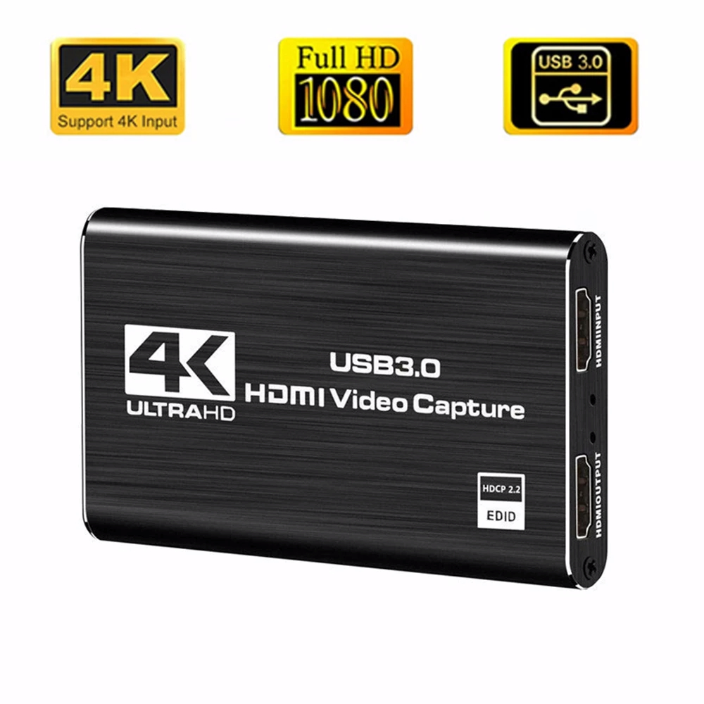 Elgato Stream Deck - ライブストリーミング用ビデオキャプチャカード、カメラ録画ボックス、グラバーレコーダー、USB 3.0、HDMI、4k、1080p、60fps、hd互換