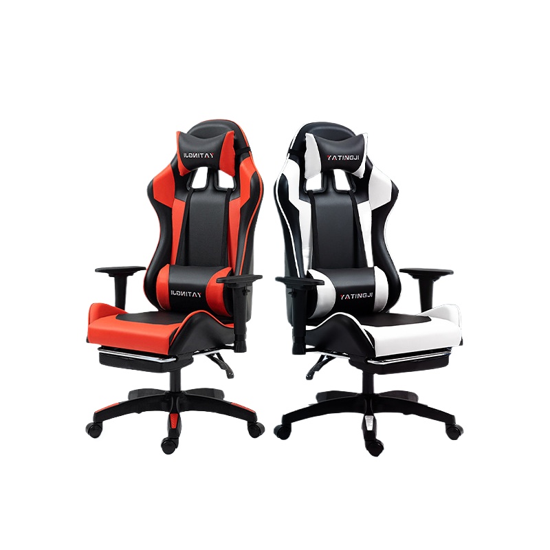 Gaming Esports Esports - eスポーツとオフィス用ゲーミングチェア、人間工学に基づいたリクライニングコンピュータチェア、マッサージ機能付き、回転式ランバーサポート、家庭用