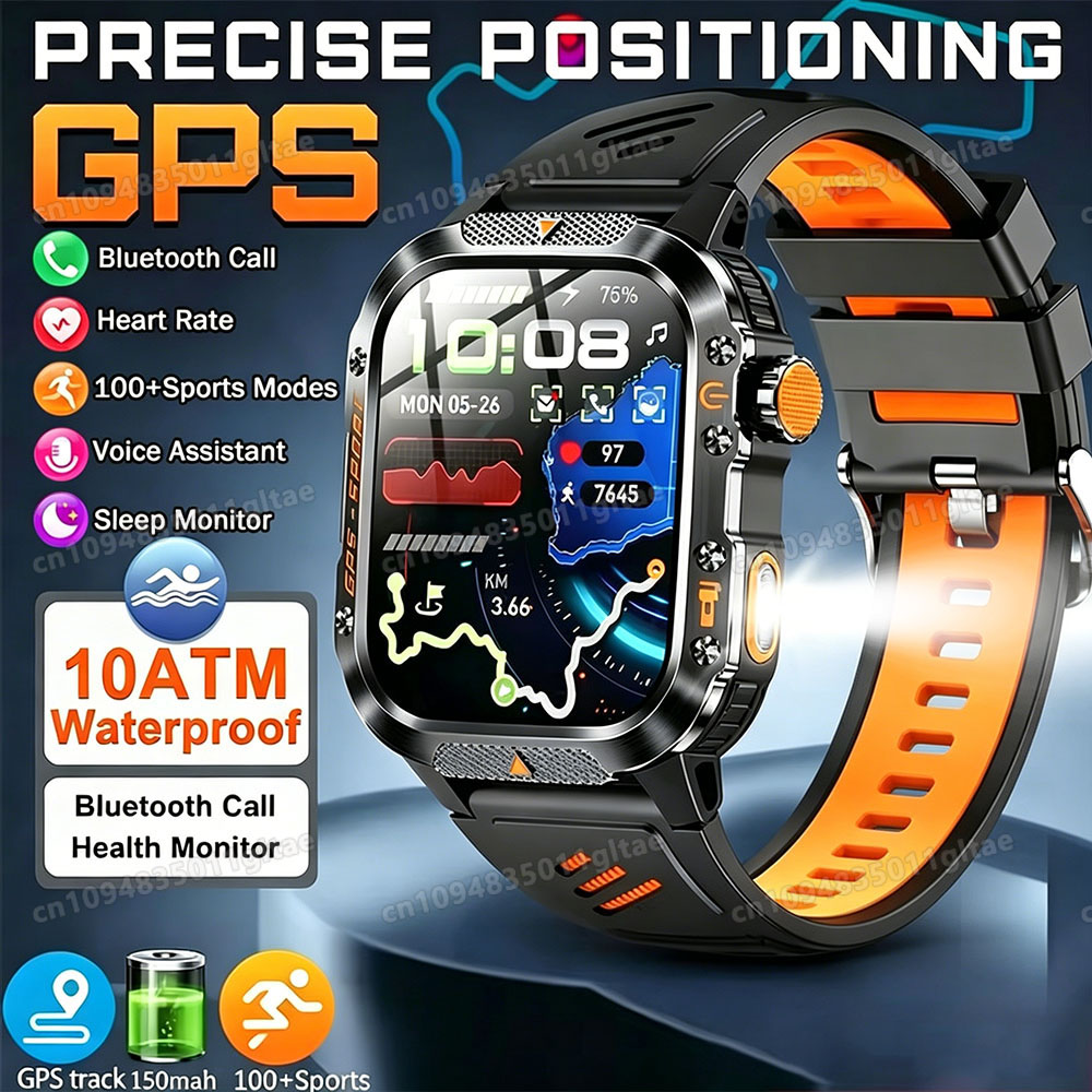 Phase Esports & Gaming Festival - 2026 グローバルハイキングスマートウォッチ 2.01インチ画面 1100mAhバッテリー LEDライト GPSトラッキング