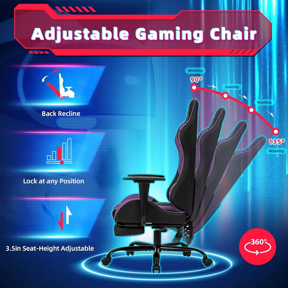 レーシングスタイルのゲーミングチェア（フットレスト付き）、ハ - Gaming & Esports District のレビューと価格
