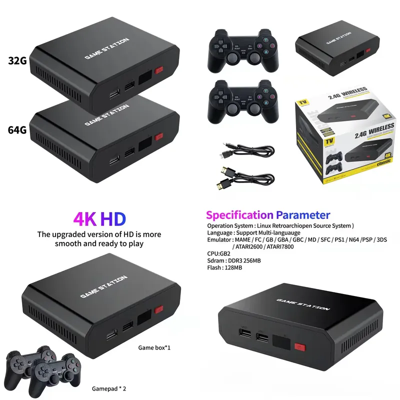 M8plus HDビデオゲームコンソールボックス 2.4Gデ - Video Gaming & Esports Usd Acc のレビューと価格