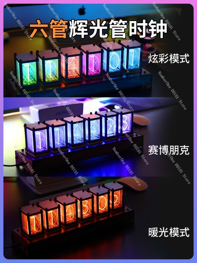 RGBグローチューブクロック、LED照明eスポーツデスククロ - Esports Gaming Youtube のレビューと価格