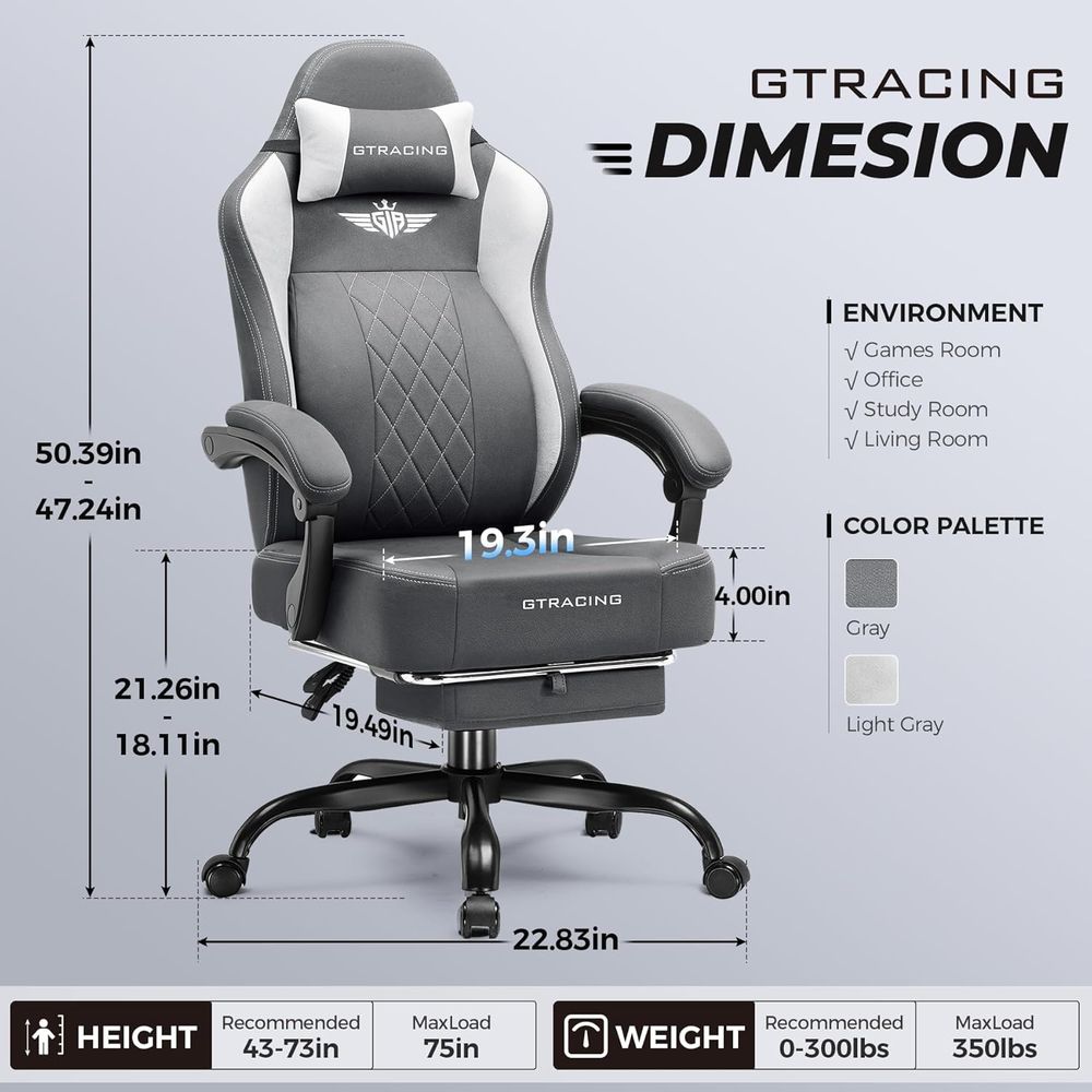 人間工学に基づいたハイバックゲーミングチェア、通気性のある生 - Gaming & Esports District のレビューと価格