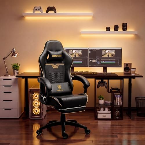 大型で背の高いゲーミングチェア、350ポンド耐荷重、マッサー - Gaming & Esports District のレビューと価格
