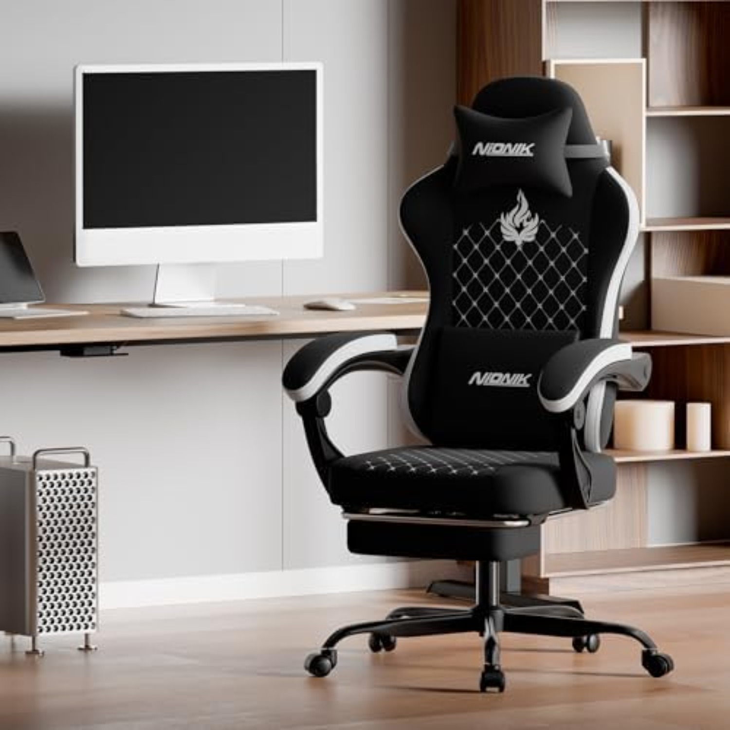 マッサージ機能付きゲーミングチェア、人間工学に基づいたPCゲ - Gaming & Esports District のレビューと価格