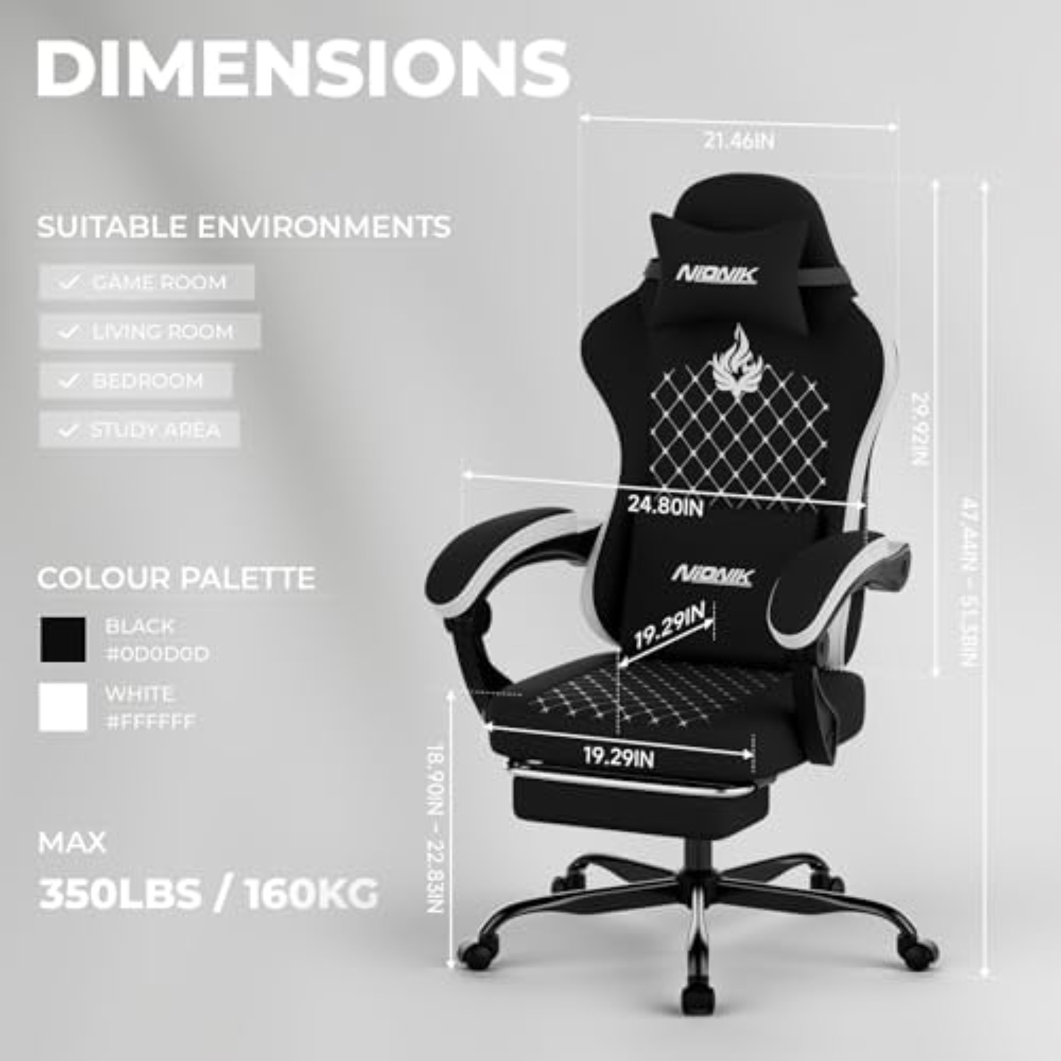 マッサージ機能付きゲーミングチェア、人間工学に基づいたPCゲ - Gaming & Esports District のレビューと価格