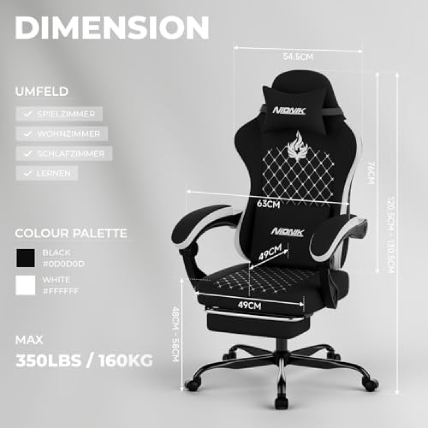 マッサージ機能付きゲーミングチェア、人間工学に基づいたPCゲ - Gaming & Esports District のレビューと価格