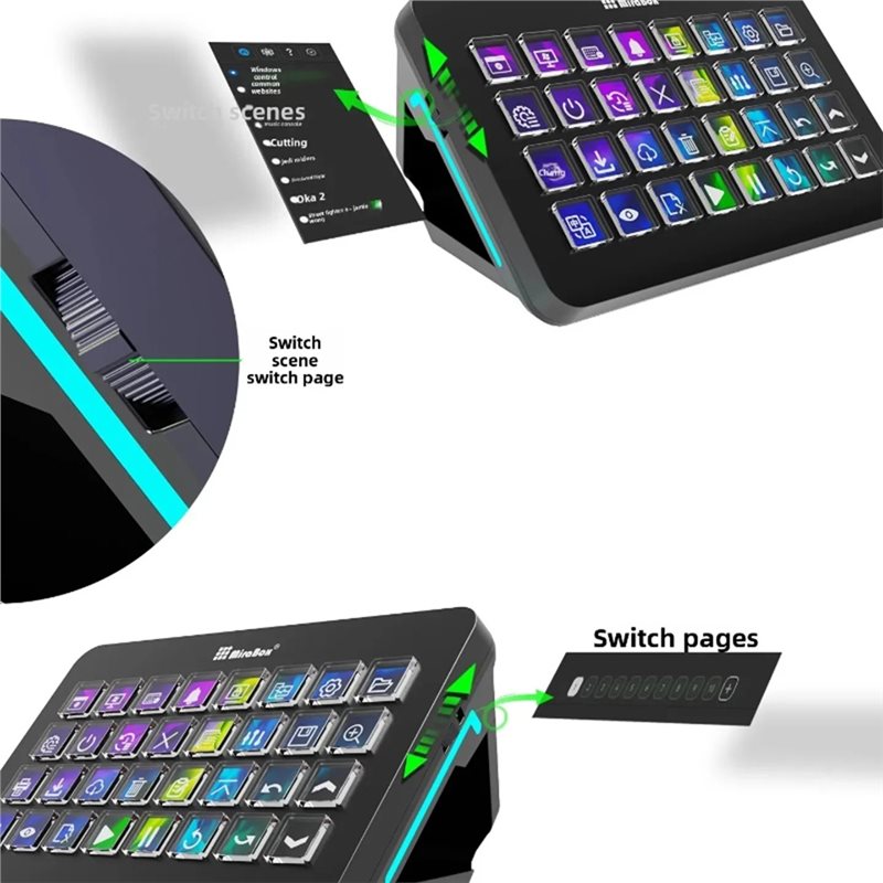Mirabox XLビジュアルコンソールゲームアクセサリー、 - Elgato Stream Deck のレビューと価格