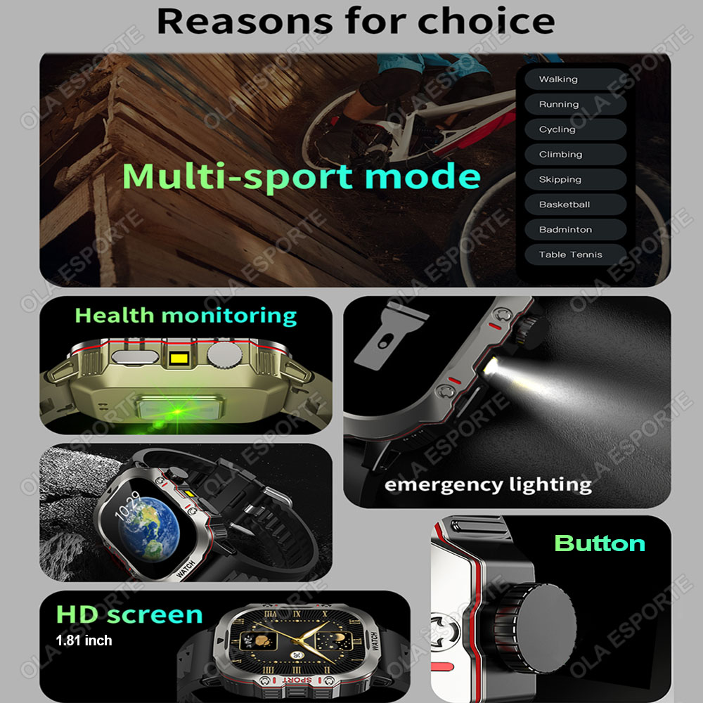 2026 軍事スマートウォッチ GPS 男性懐中電灯防水アウ - Phase Esports & Gaming Festival のレビューと価格