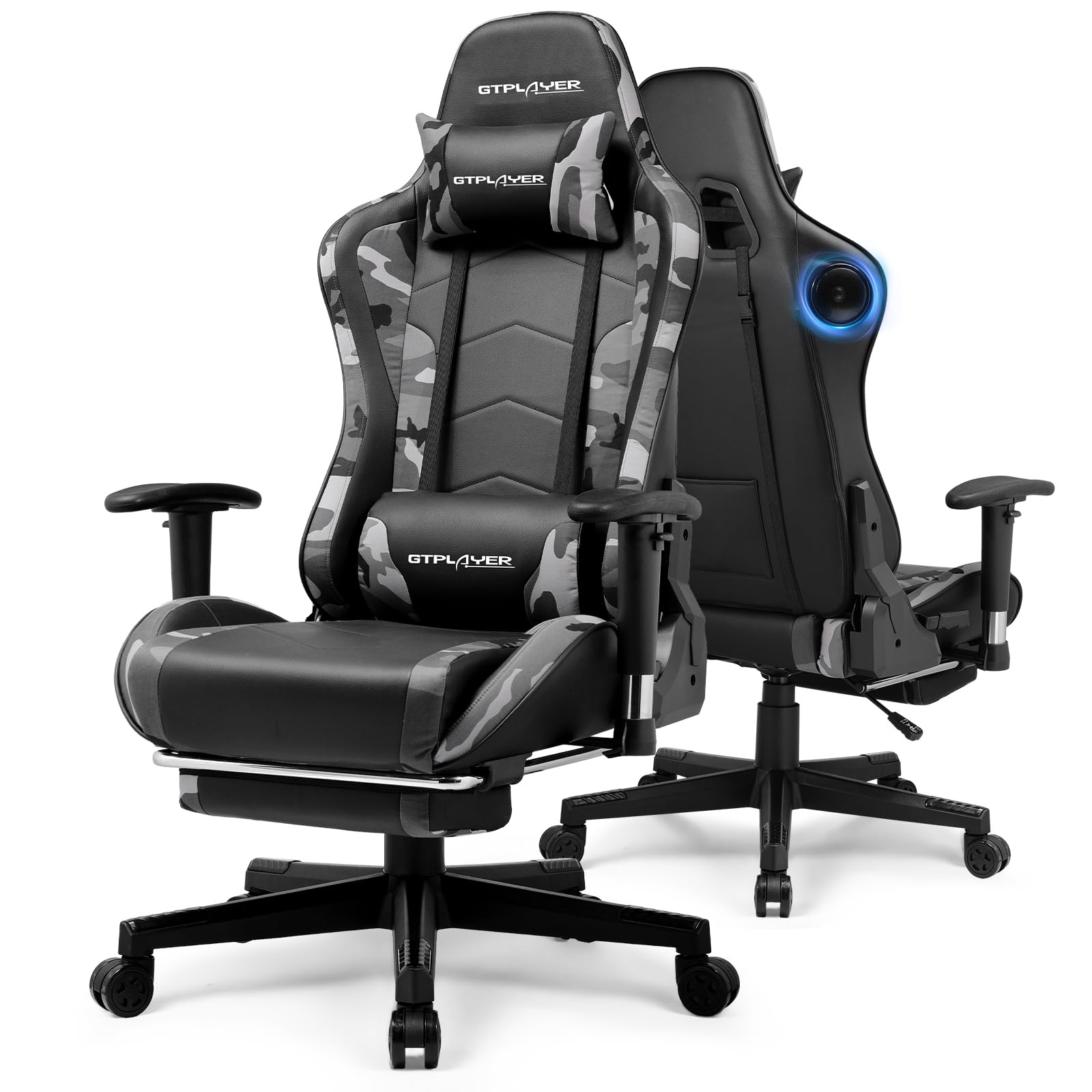 Bluetoothスピーカー搭載、背もたれと高さ調整可能、3 - Gaming & Esports District のレビューと価格