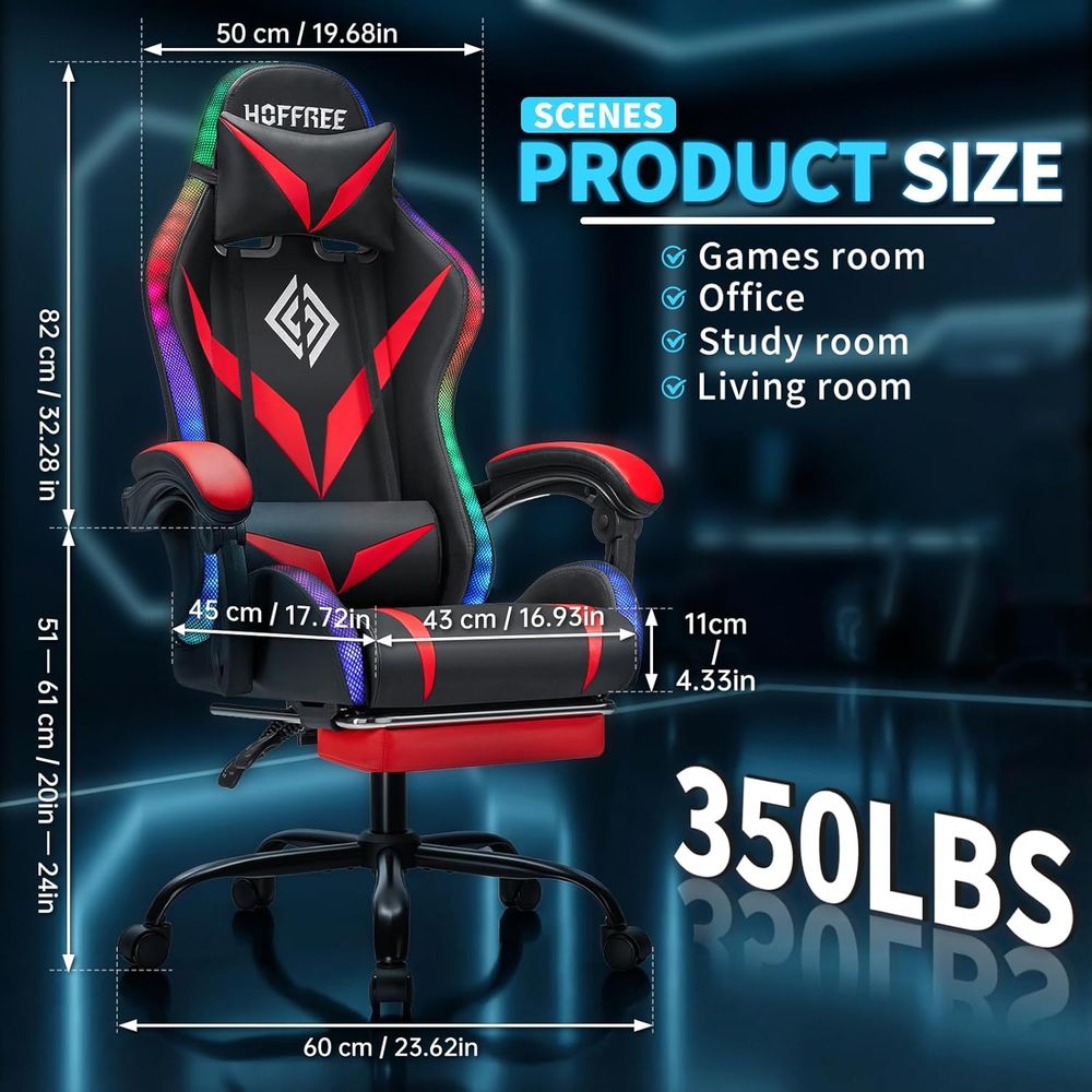 人間工学に基づいたハイバックゲーミングチェア（マッサージ機能 - Gaming & Esports District のレビューと価格