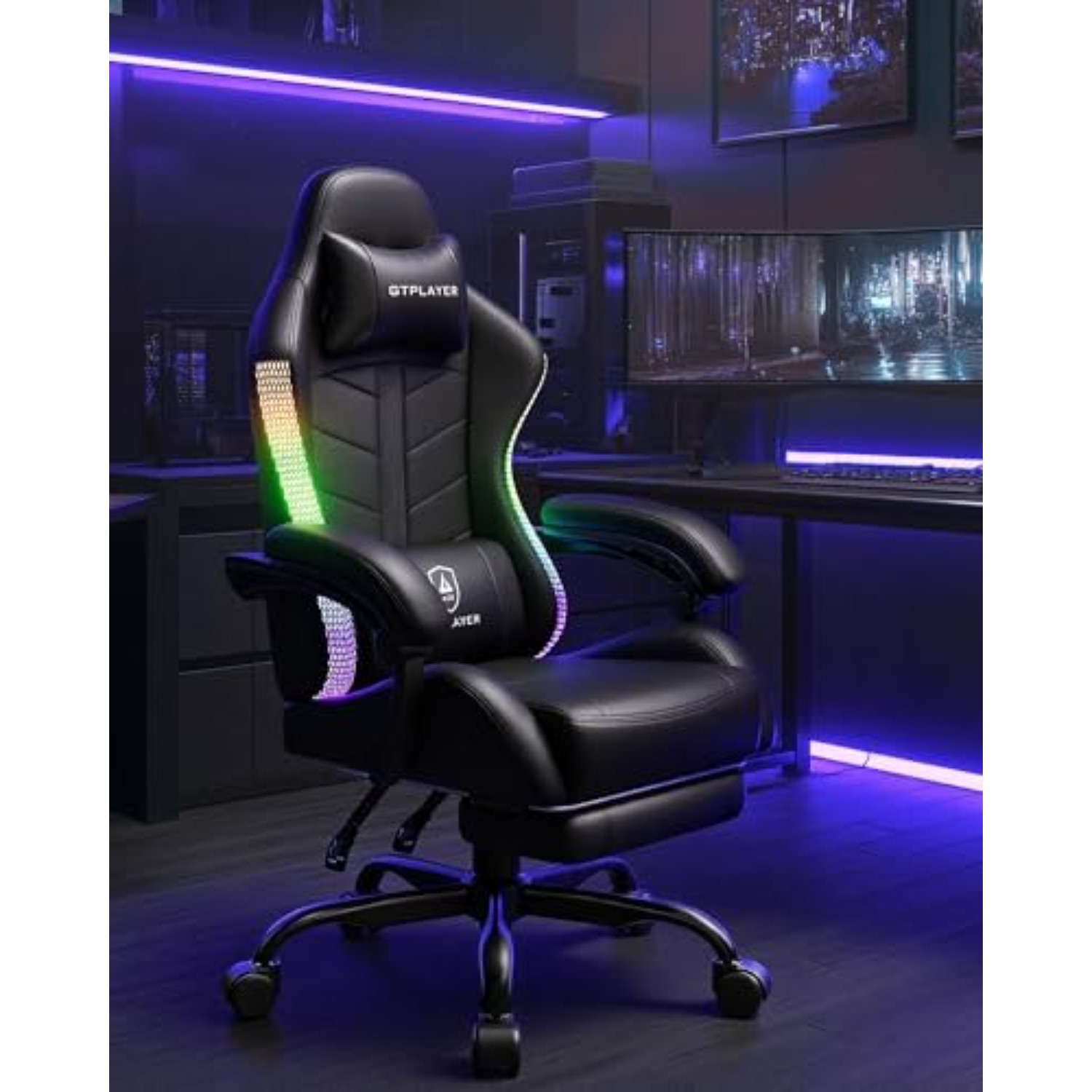 ゲーミングチェア、大人用コンピューターゲームチェア、RGBブ - Video Gaming & Esports Usd Acc のレビューと価格